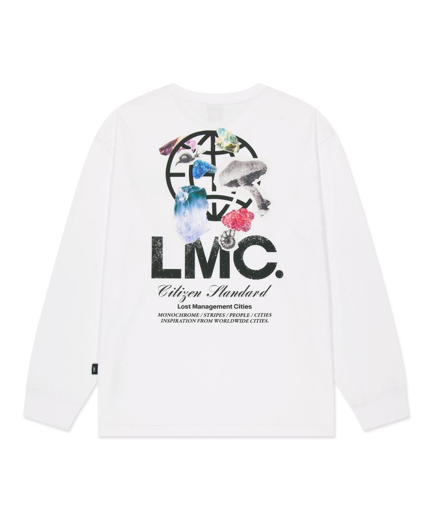 LMC Stone Globe Long Slv Tee White