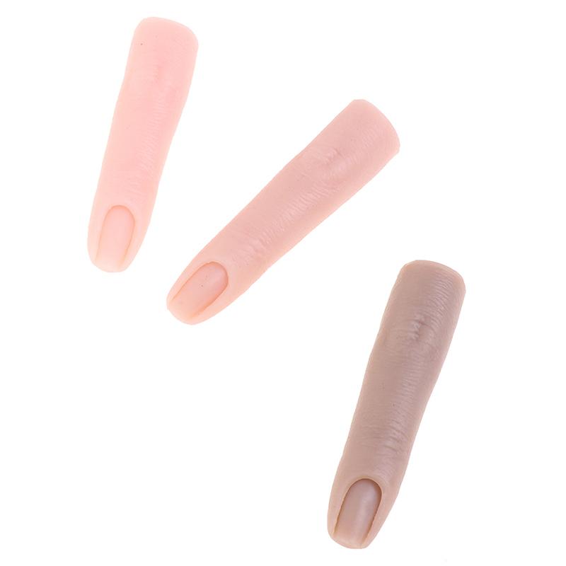 1 Stück Nagel Silikon Übungsfinger Modell Werkzeug Mit Gelenken Biegsamer Silikon Falscher Finger DIY Für Trainingszubehör