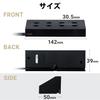 ELECOM Power Tap Design Tap Angle Corner 4 Ports 2.0m Black AVT-D9-2420BK