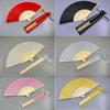 Bamboo Silk Folding Fans, Fabric Handheld Accordion Fans, Vintage Decorative Fans for Dance, Performance, Party, Wedding Decor