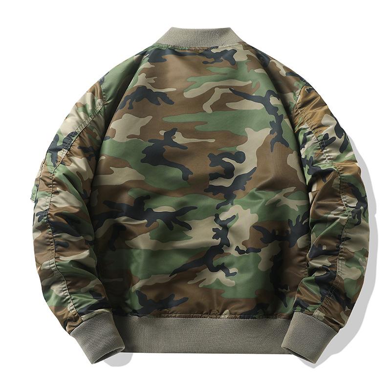 Giacca Camouflage Autunno/Inverno con Cotone/Giacca da Pilota Air Force Sottile Giacca da Volo da Uomo