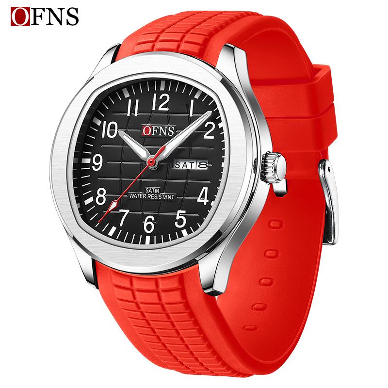 Oufanni Sport Waterproof Men s Quartz Watch with Dual Calendar