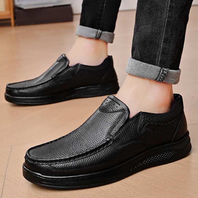 Fashion WAERTA Genuine Leather Shoes Men Loafers Soft Cow Leather Handmade Casual Shoes New Male Footwear Black Slip-on Zapatos Hombres
