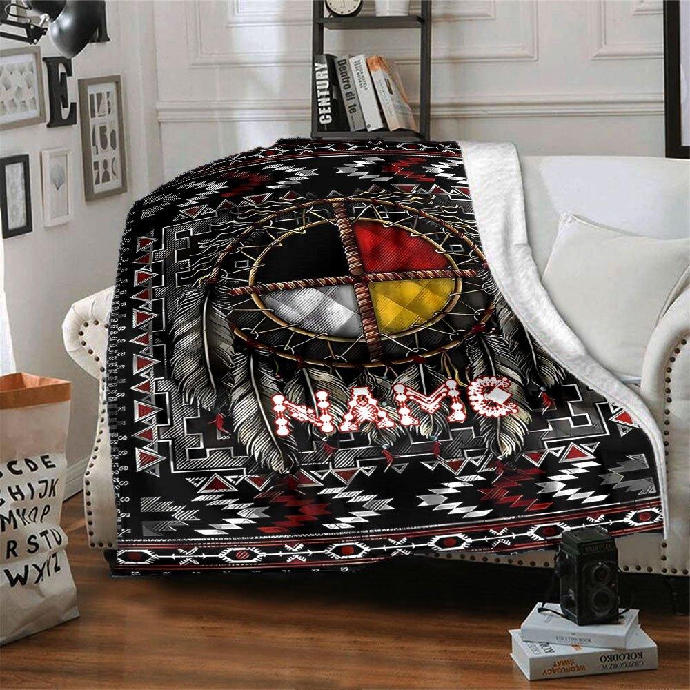 Native American Dreamcatcher Lightweight Customizable Blanket Personalized Name Warmthful Decor Perfect For Sofa Couch Office Bed Picnics All Season