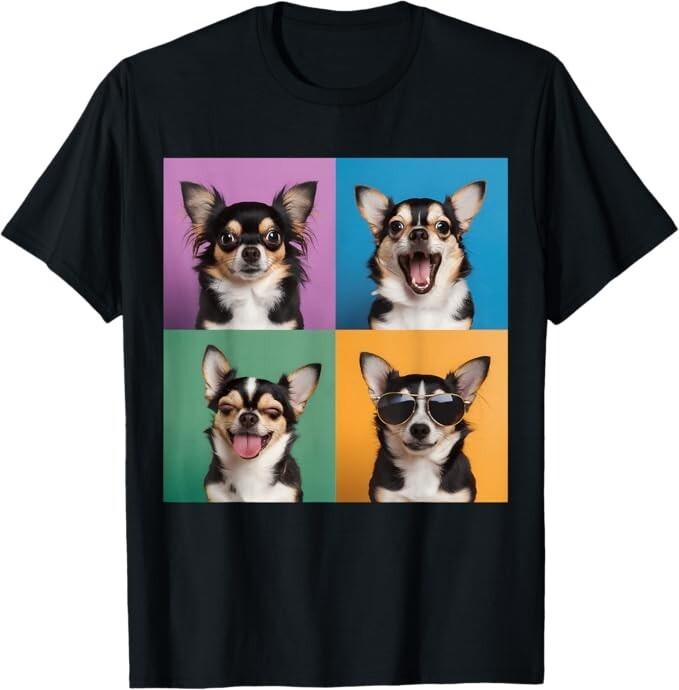 Chihuahua Pet Face Portrait Photobooth With Sunglasses T-Shirt Unisex T-Shirt XL