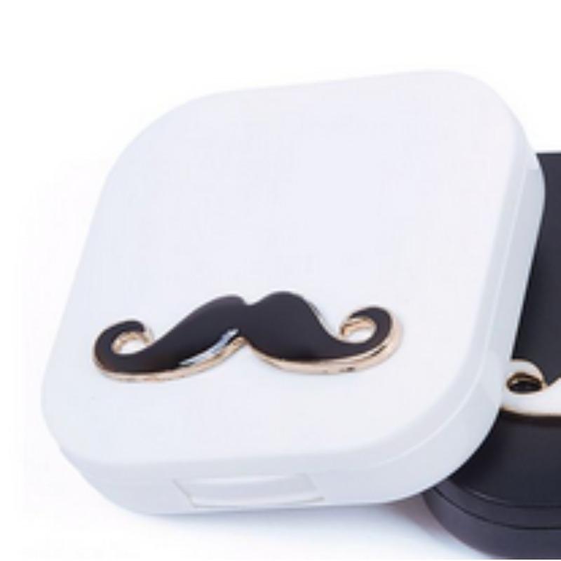 Mini Solid Color Contact Lens Case Contact Lens Container Girls Travel Holder Storage Eye Container with Mirror