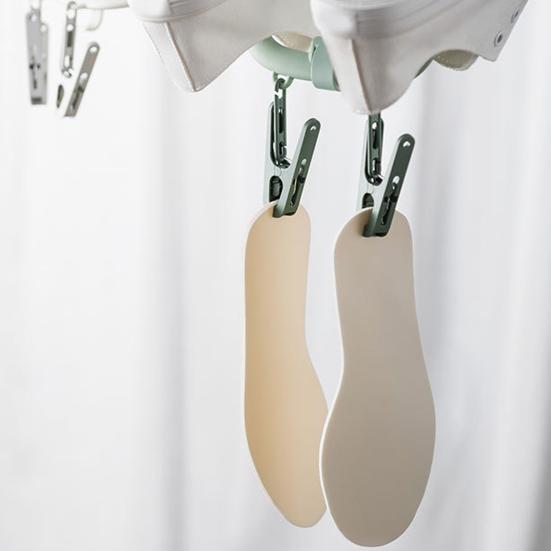 Rotating Double Hooks Windproof Anti-skid Household Shoe Drying Rack Hanger