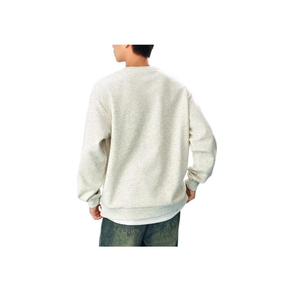 Anta Comfortable Casual Round Neck Pullover Sweatshirt Unisex Sweatshirt Gray Heather-Gray 972448712-1