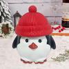 Christmas Penguin Candy Storage Box Red Hat Penguin Chocolate Goodies Snack Container Figurine Statue Resin Ornament