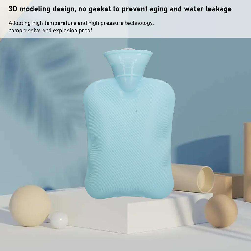 Hot Water Bottle PVC Portable Thickened Water Injection Warm Water Bag for Dormitory Bedroom Warm Feet Cold