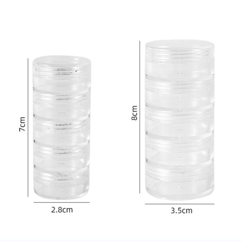 5-layer Jewelry Storage Box Makeup Storage Rack Bracelet Earring Round Plastic Organizer Boxes Holder Button Zip Head Storage