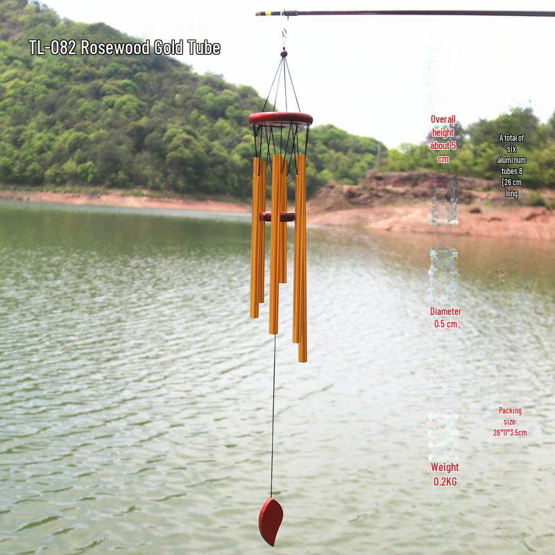 

Великий музичний дзвінок з масиву дерева та алюмінієвих трубок - Дитячий подарунок на день народження та музична прикраса