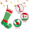 Große grüne Weihnachtselfen-Socken Geschenktüten Anhänger Dekoration