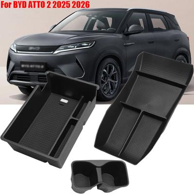 Voor Byd Atto 2 Middenconsole Armsteun Opbergdoos Onder Console Organizerbakje Bekerhouder Afdekking Auto Accessoires