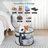 Oversized Clear Hat Storage Bag, Holds Up To 7 Caps Cowboy Hat Organizer For Closet, Wide Brims Hat Case With Carrying Handles