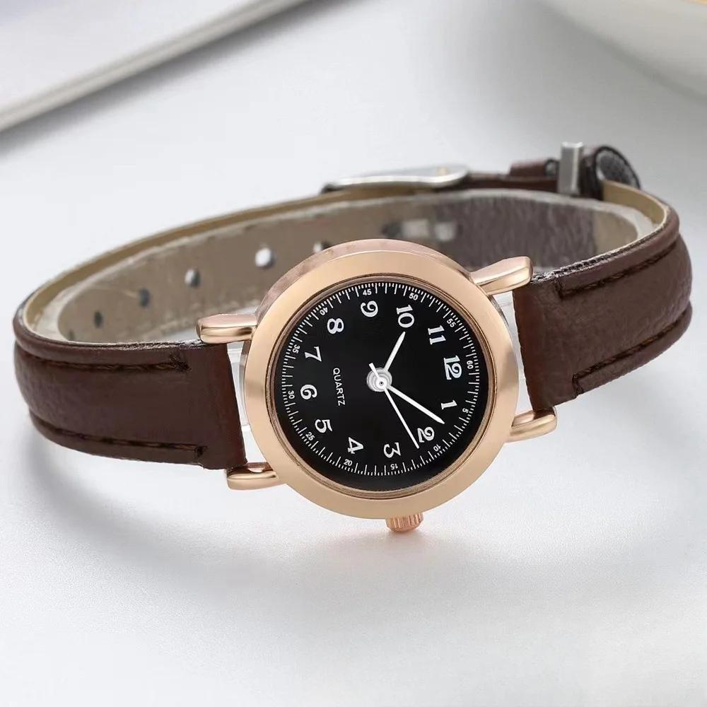 Kleine Zifferblattuhr Retro Mode Rundes Zifferblatt Mode Lässig Hohe Qualität Modeuhr für Freund Geschenk Täglich
