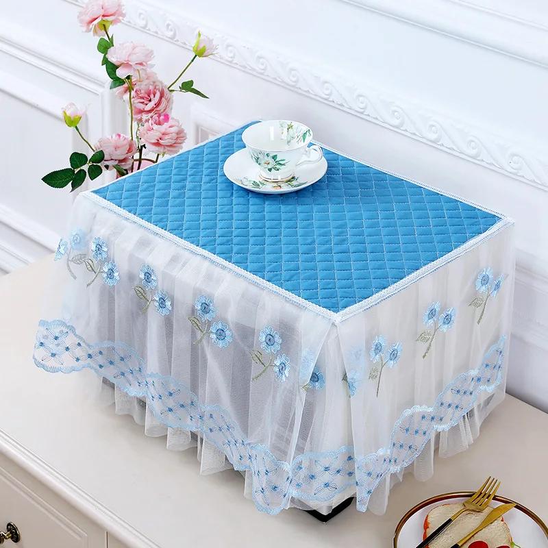 

Universal Microwave Oven Cover Lace Oil Dust Proof Cover Embroidered Cute Cartoon Printed Electric Oven Cloth Kitchen Supplies 45X35X30CM