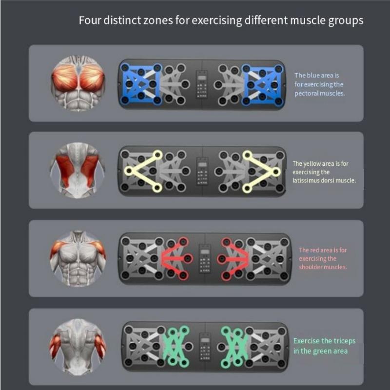 1SET Household Multi-functional Push-up Training Board Men's Chest Muscle Abdominal Muscle Training Equipment Portable Push-up Board