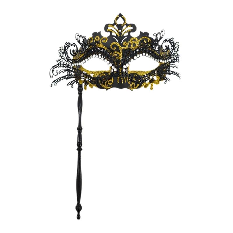 Masquerade Mask Halloween Balls Mask Christmas Costume Party Masks Venetian Mask Adults Kids Mardi Gras Masks with Stick