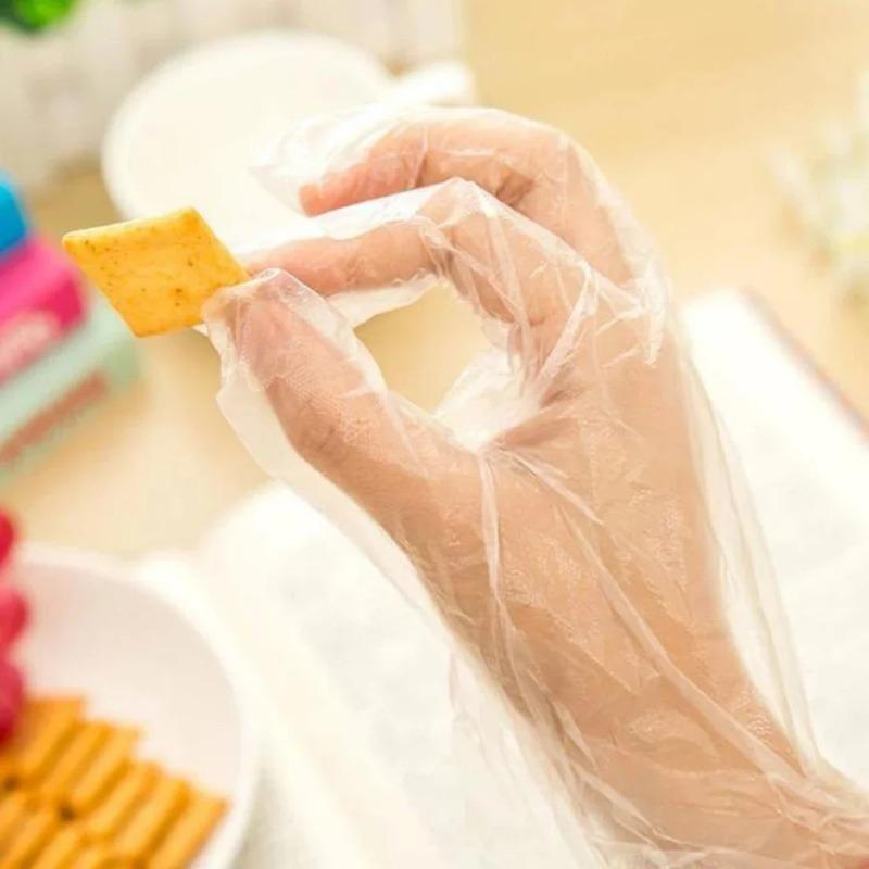 Rękawiczki Jednorazowe Przezroczyste Plastikowe Rękawiczki Bez lateksu Gospodarstwo Domowe Kuchnia Restauracja Hotel Fryzjerstwo Akcesoria do Czyszczenia