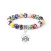 Hot Sale Acrylic Rainbow Beaded Bracelet, Handmade Colorful Balance Bead Stackable Wrist Jewelry