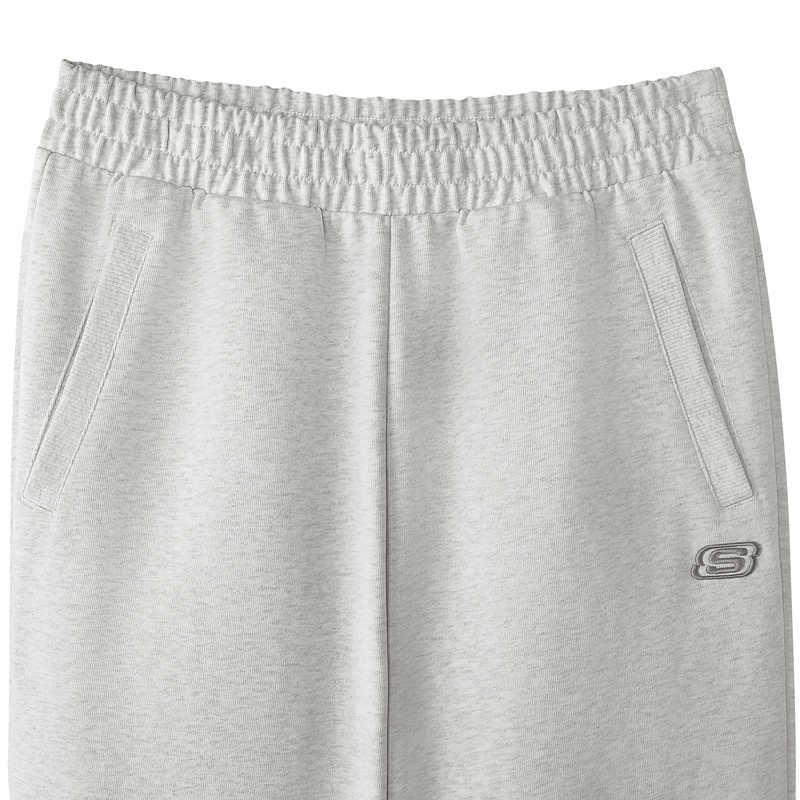Skechers New Year Series Warm Cuffed Versatile Loose Comfortable Knitted Sports Pants Men Bottoms Light-White Gray L125M006-0248