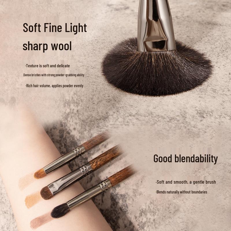 22-teiliges professionelles Tierhaar-Make-up-Pinselset für Maskenbildner