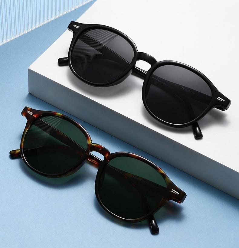 Classic Oval Frame Sunglasses Women New High Quality Women'S Eyewear Fashion Men'S Minimalist Design Glasses Uv400 Eyeglasses