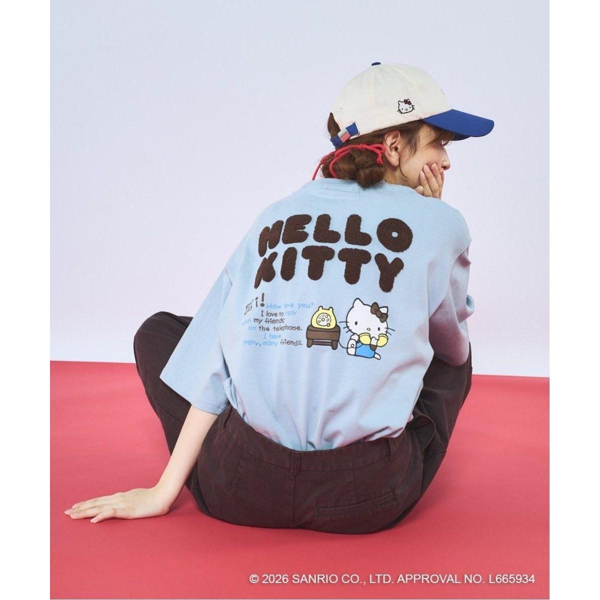 Ocean Pacific Pacific/(W) Hello Kitty Big T-Shirt Tops Cut SewnT-Shirt Blue Gray White