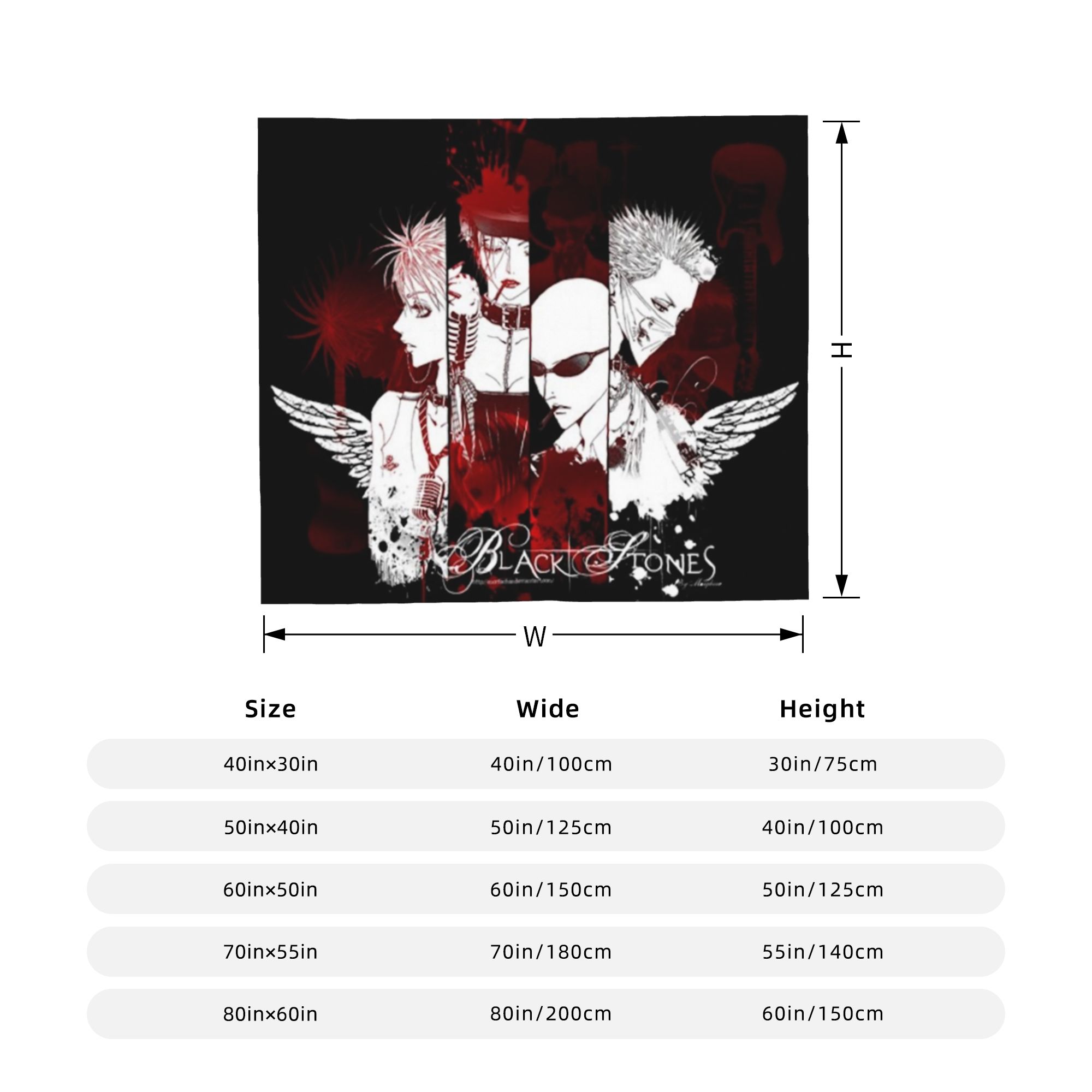 

Nana The Black Stones and Trapnest Band Spread Knitted Blankets Anime Fleece Throw Blanket Summer Air Conditioning Bedspreads 130x150cm