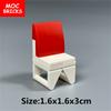 MOC Blocks Sofa Home Furniture Chair Desk City Model Learning Construction Bricks Figures DO IT YOURSELF Toy Ideal For Children Gift Idea