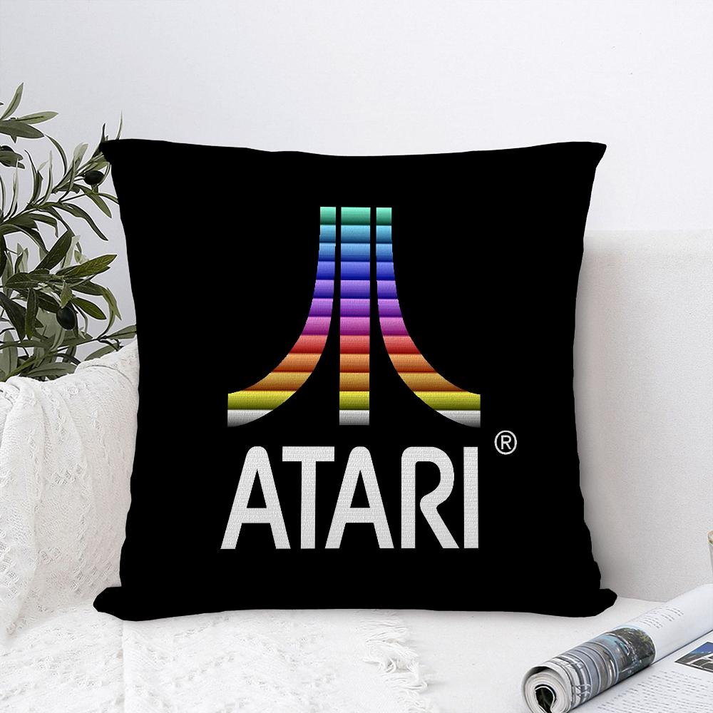 A-AtariS Game Logo Pillow Case Sofa Decorative Home Double-sided Print Plush Square Throw Pillow Covers Cushion Decor Cover