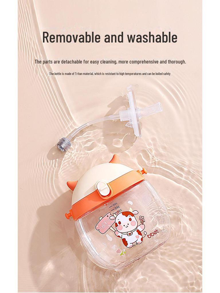 New Baby Cartoon Tritan Calf Water Cup for Kindergarten