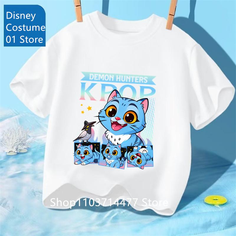 2025 Kids T-shirt K-Pop Demon Hunters Tiger Shirt Fans Gift Toddler Girl Boy Demon Hunters Tiger