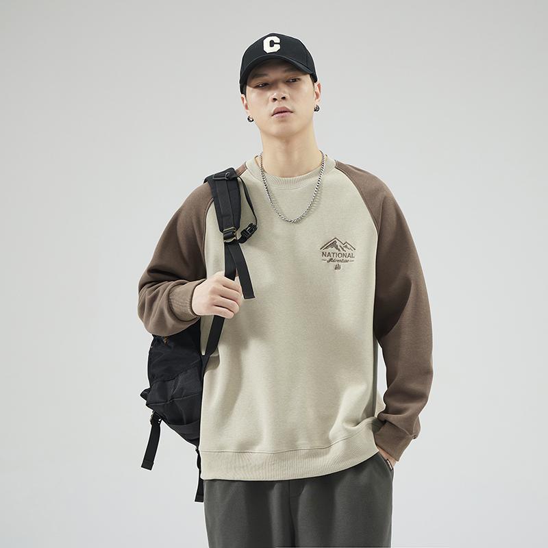 

Осенне-зимний мужской утолщенный интегрированный флисовый свитер, американский модный бренд, свободные, популярные термотопы в этом году 4XL абрикосовый