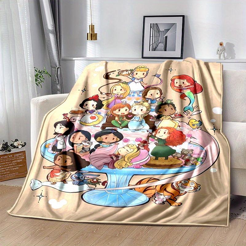 

1pc, Disney Princesses (2) Cozy Flannel Throw Blanket Perfect Gift for Bedroom, Living Room, Travel, Camping, Car 80x120cm