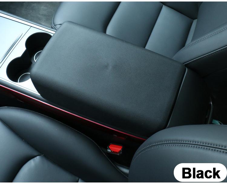 Car Armrest Box Cover For Tesla Model 3 Y 2025 Center Console Panel Protector Pad Soft TPE Cover Auto Decor Interior Accessories