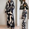 Long Pants Casual Suit Fashion Women Fall Temperament Trend Print Long Sleeves Pants Casual Suit