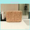 Modern Simple Wicker Storage Basket With Lid For Living Room Organization