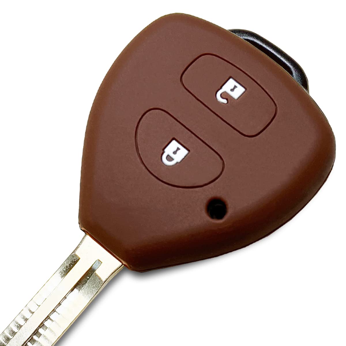 

Силиконовый чехол IKT для ключа без ключа Toyota, 2 кнопки, коричневый / 200