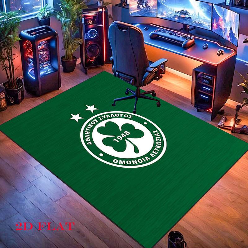 AC Omonia logo Carpet Rug for Living Room Bedroom Home Sofa Decoration,Kids play Nonslip Floor Mat