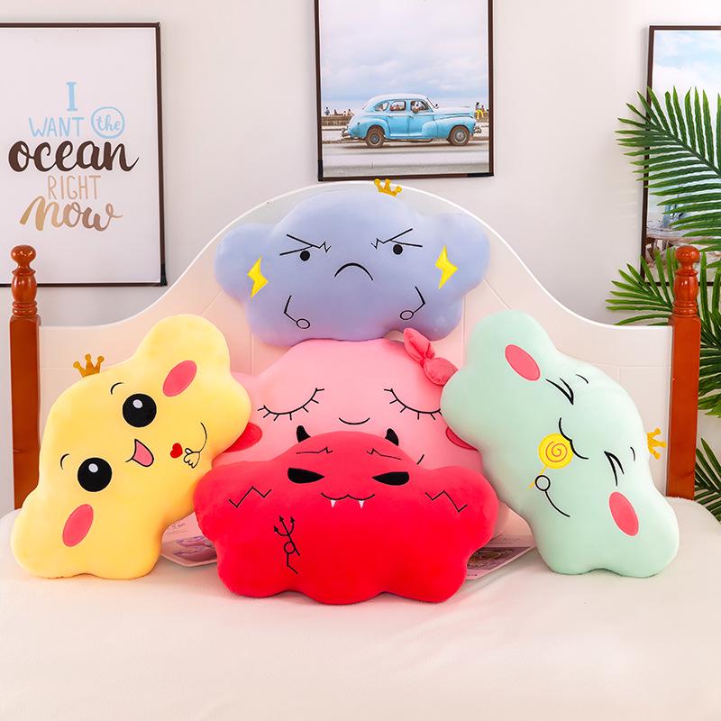 Cartoon Cloud Plush Pillow: Cute Doll for Girls, Soft Cushion for Bed
