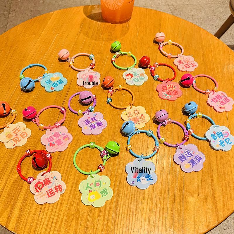 Acrylic Peace & Safety Keychain for Students - Small Ornament Pendant Gift