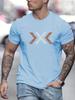 Men's Summer 100% Cotton Fashion Pattern Printed Loose Large Casual Round Neck Short Sleeve T-shirt Casual Letter Pattern Tops