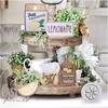 Tray Decoration Rustic Farm Ornament Wood For Summer Graduation 