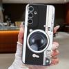 Vintage Camera Pattern Case For Samsung S26 Ultra A57 A37 A17 A18 S25 S24 S23 S22 Ultra S21 FE A15 A35 A55 A16 A36 A56 5G Leather Texture Soft Cover