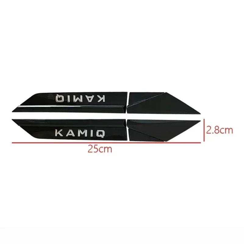 WUM1 4pcs ABS Car Styling Fender Stickers Badge for SKODA SUPERB KODIAQ KAMIQ KAROQ Auto Side Emblem Decals Decoration