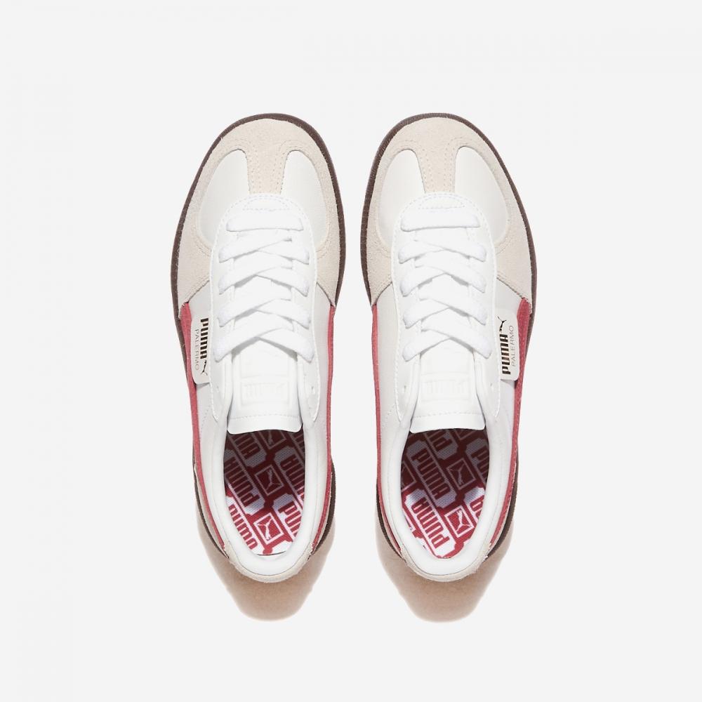 Puma Palermo Lth Pki39646405 Puma White Vapor Gray Club Red