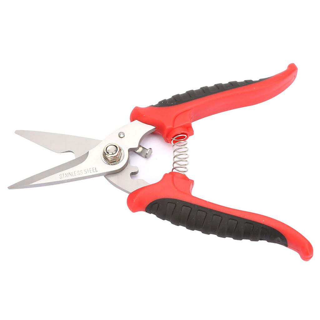 180mm 3CR13 Steel Electrician Garden Scissors Multifunction Straight Head Plastic Scissors