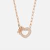 METROCITY JEWELRY Cuore Sterling Silver Rose Necklace A231SN1001RPA
